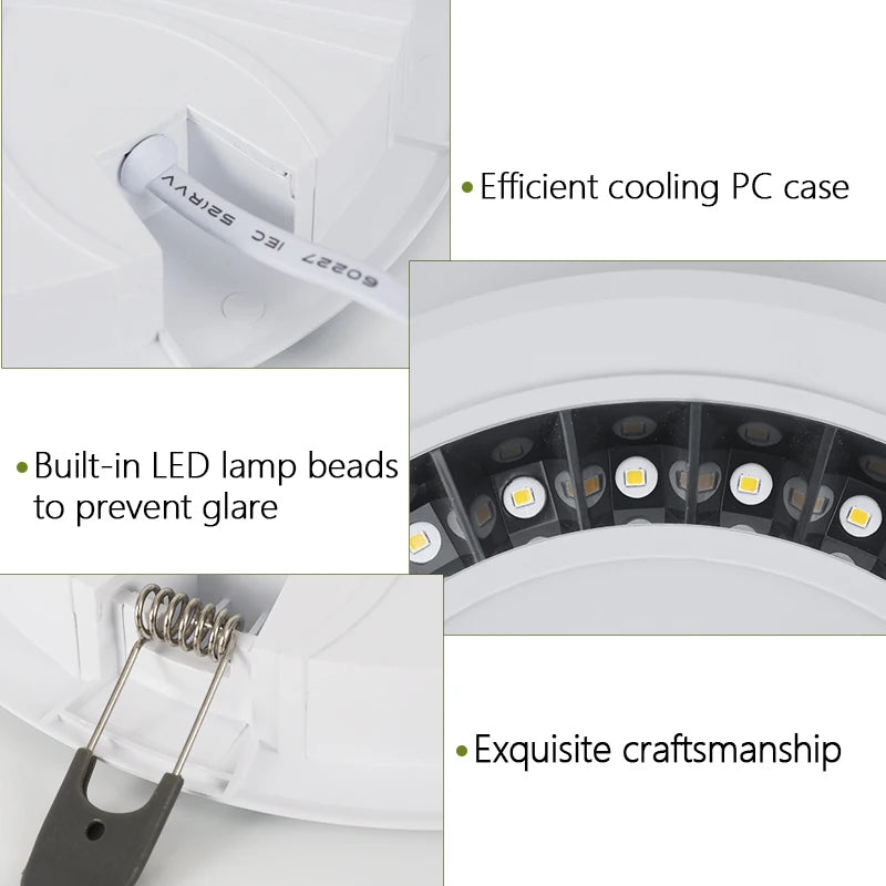 spot led encastrable dimmable pour éclairage intérieur polyvalent - vue 4 sur 14