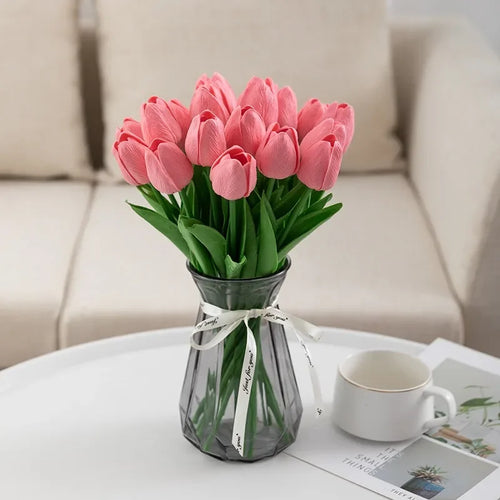 bouquet de tulipes artificielles luxe pour décoration intérieure et mariage - vue 15 sur 17