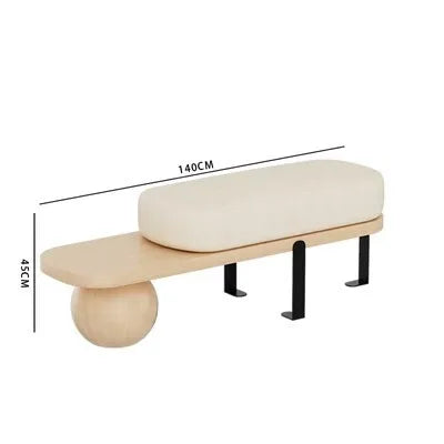 tabouret nordique en bois massif pour chaussures et repos - vue 25 sur 27