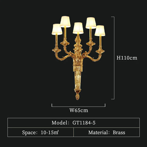 Applique murale cuivre style rococo - vue 8 sur 7