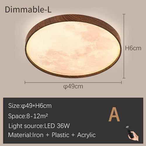 Plafonniers lune moderne LED à intensité variable - vue 10 sur 17