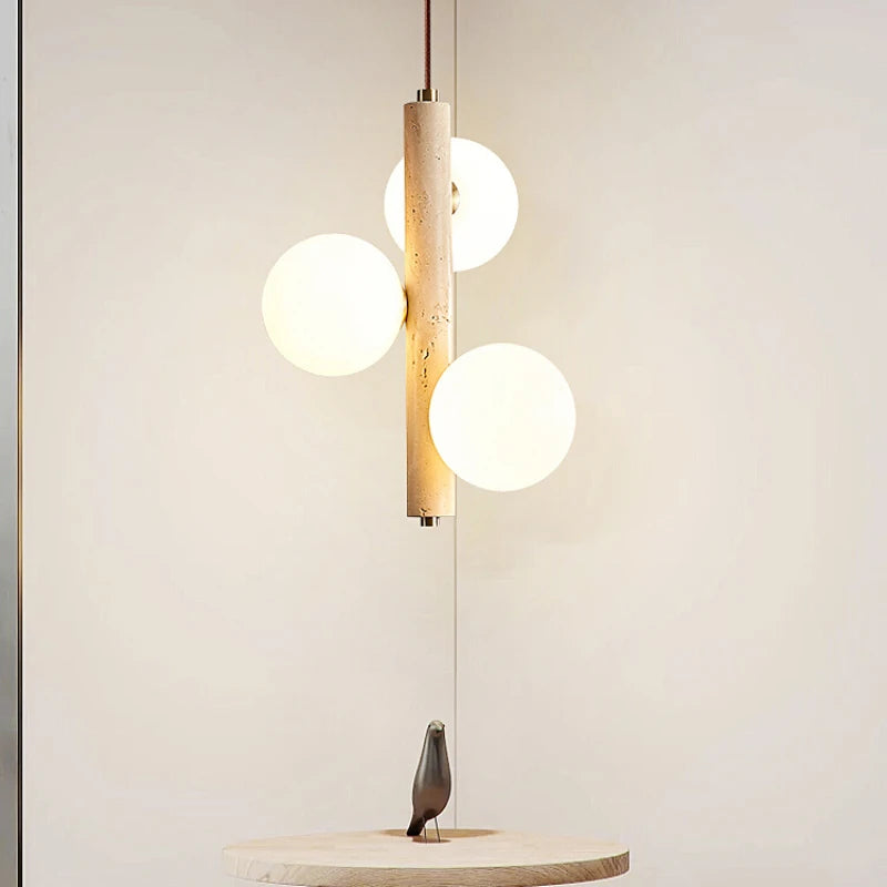lustre en pierre rétro pour décoration intérieure élégante - vue 2 sur 8