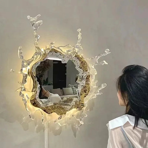 miroir goutte eau vaporisateur éclairage ambiance - vue 4 sur 12