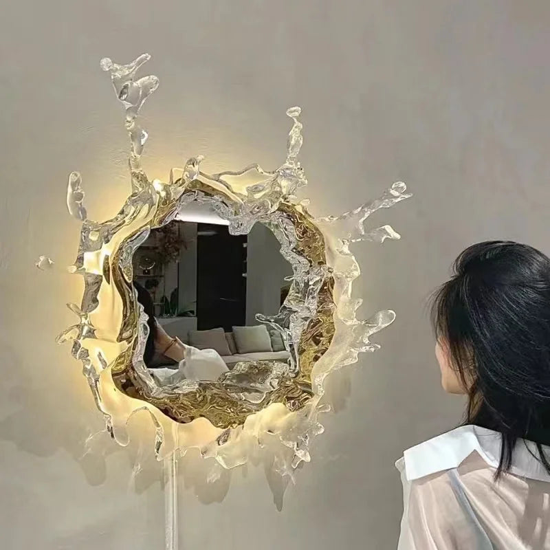 miroir goutte eau vaporisateur éclairage ambiance - vue 3 sur 12
