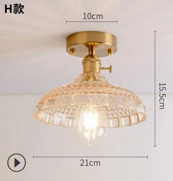 Plafonnier en verre japonais unique - vue 19 sur 18