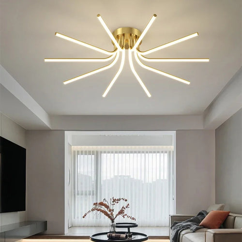 plafonnier led moderne avec télécommande pour décoration intérieure - vue 7 sur 12
