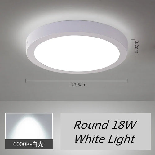plafonnier led carré monté en surface éclairage led froid - vue 10 sur 14