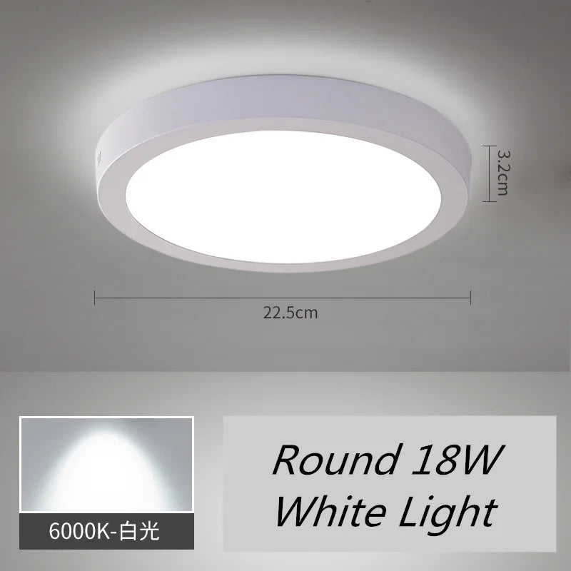 plafonnier led carré monté en surface éclairage led froid - vue 9 sur 14