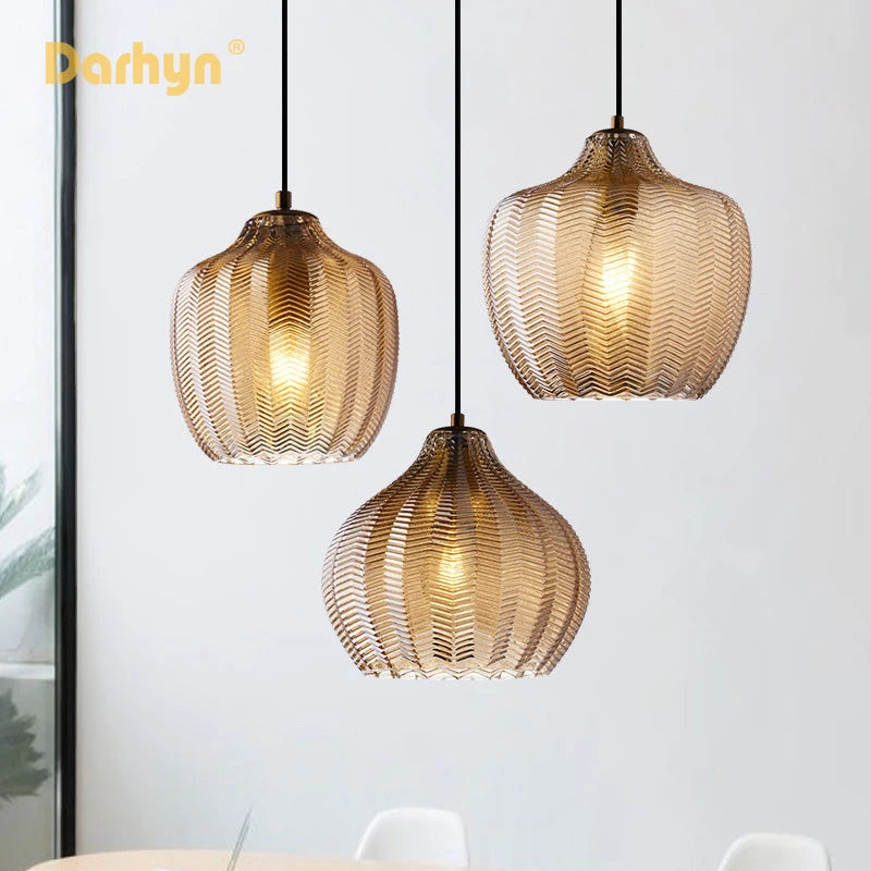 lampe led suspendue en verre design moderne pour intérieur - vue 1 sur 14