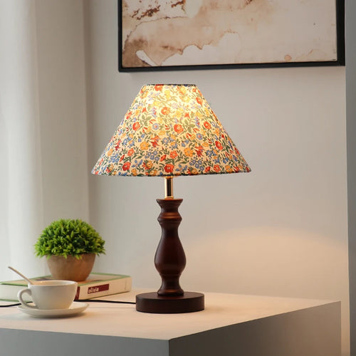 lampe à poser médiévale en bois massif style rétro créatif et chaleureux - vue 4 sur 6