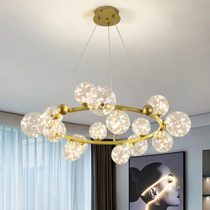 lustre led moderne design nordique pour décoration intérieure - vue 1 sur 18
