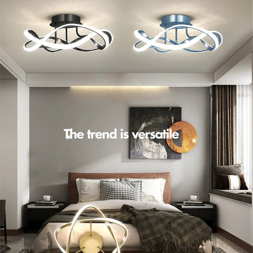 Plafonnier LED modernes pour salon salle à manger couloir chambre cage à oiseaux intérieur décor à la maison - vue 4 sur 10