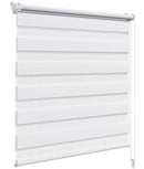 Store enrouleur double couche occultant style zebra moderne