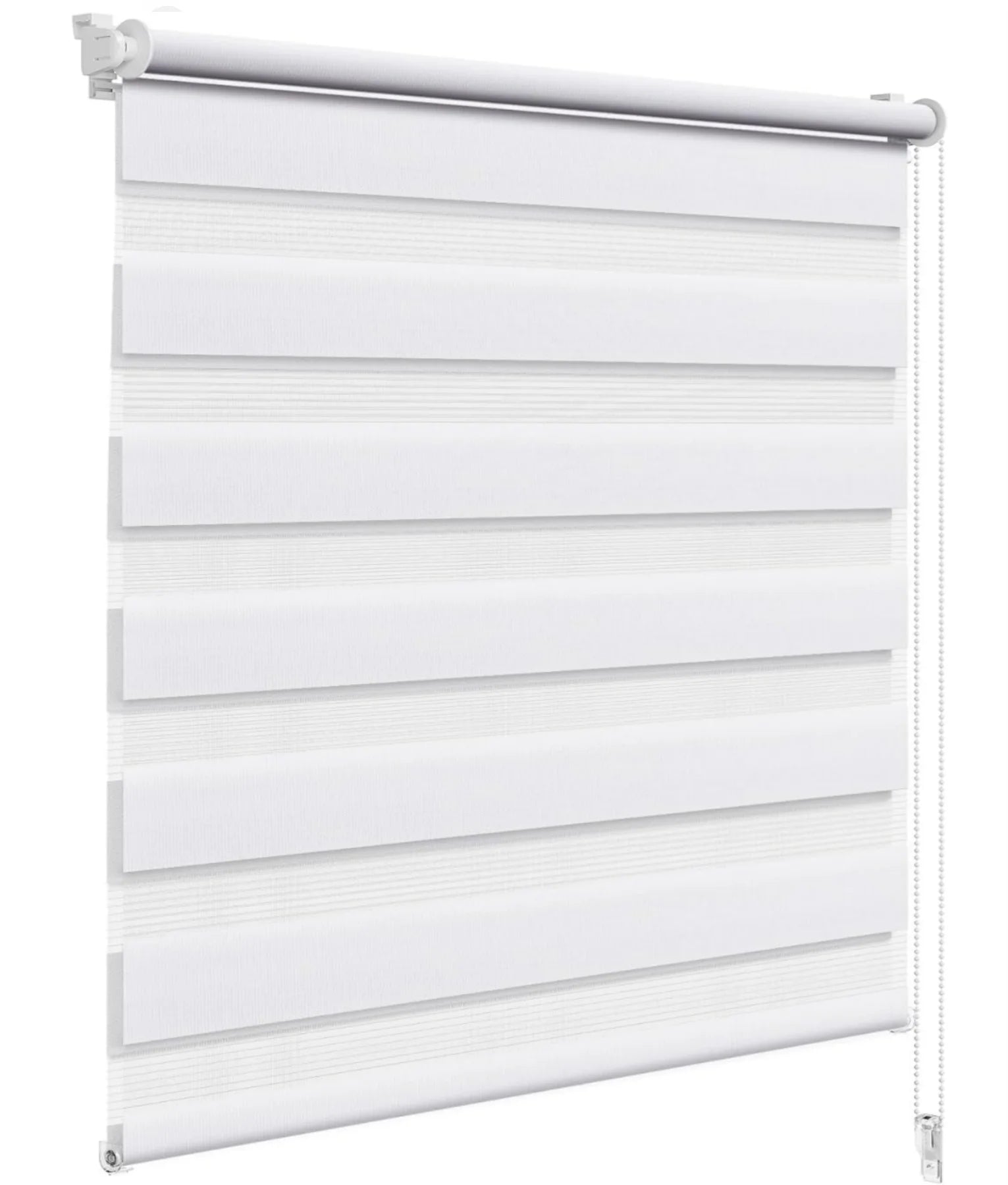 Store enrouleur double couche occultant style zebra moderne - vue 2 sur 9