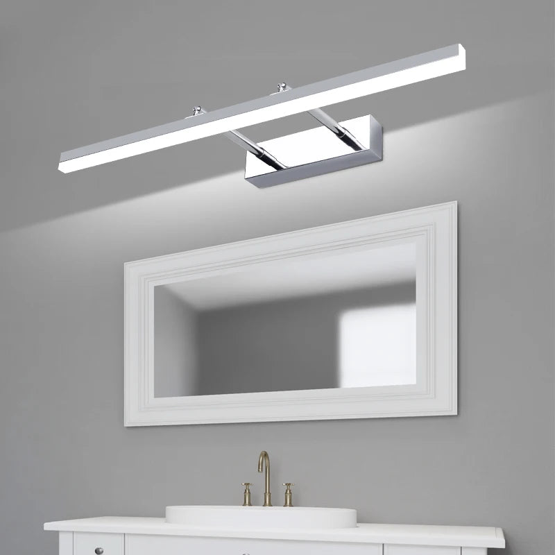 lampe frontale à miroir rétractable pour toilettes - vue 3 sur 18