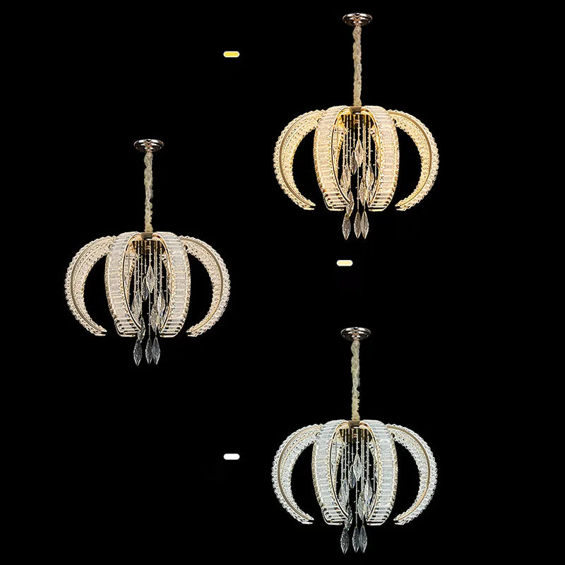 lustre de luxe en cristal pour villas haut de gamme personnalisé - vue 4 sur 9