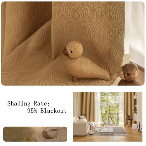 Rideau occultant chenille epais style moderne pour chambre - vue 4 sur 10