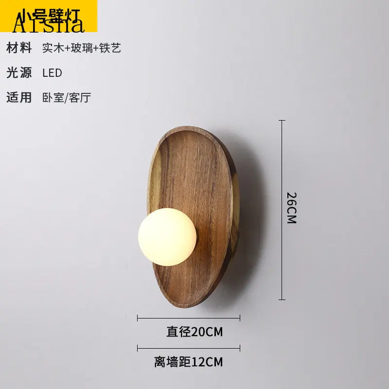 Applique murale LED en bois de noyer - vue 6 sur 8