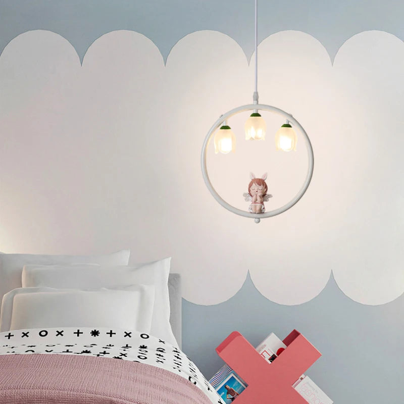 suspension mignonne pour chambre de petite fille moderne - vue 5 sur 12