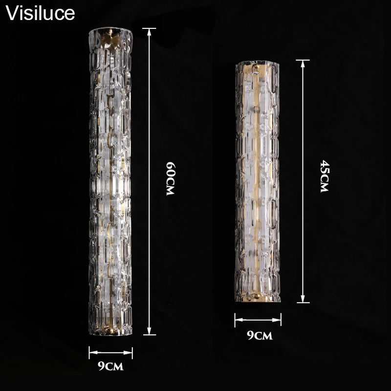 applique murale led en verre style italien moderne luxe - vue 3 sur 8