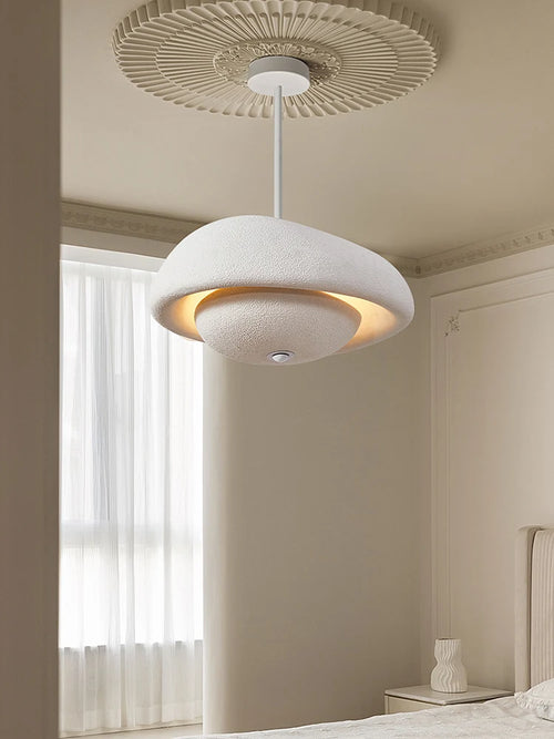 lustre nordique wabi sabi led pour décoration maison - vue 5 sur 9