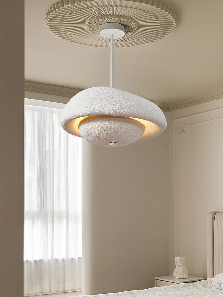lustre nordique wabi sabi led pour décoration maison - vue 4 sur 9
