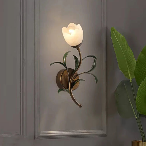 applique murale romantique pastorale française en forme de branche - vue 5 sur 8