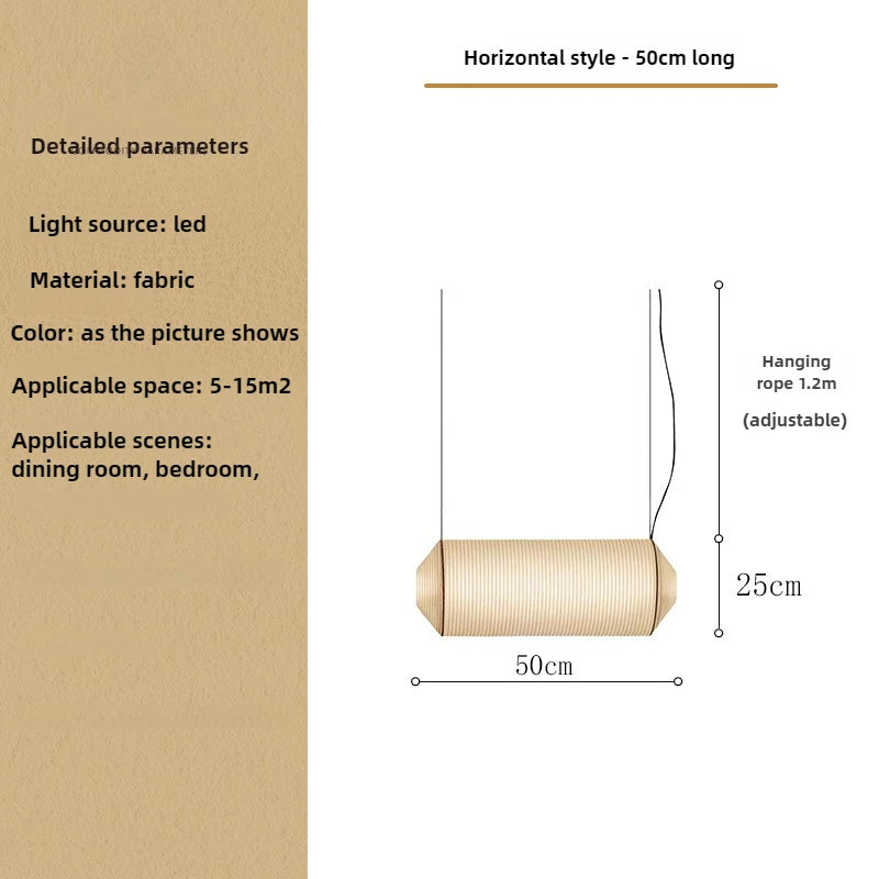 suspension cylindrique en tissu pour décoration intérieure élégante - vue 11 sur 12