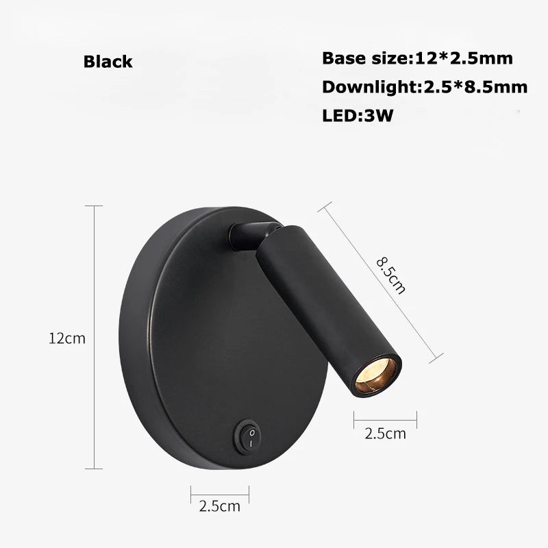 applique murale led rotative en laiton avec interrupteur usb - vue 13 sur 23