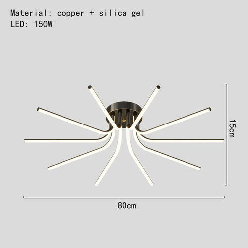 lustre led moderne minimaliste pour éclairage intérieur varié - vue 9 sur 12