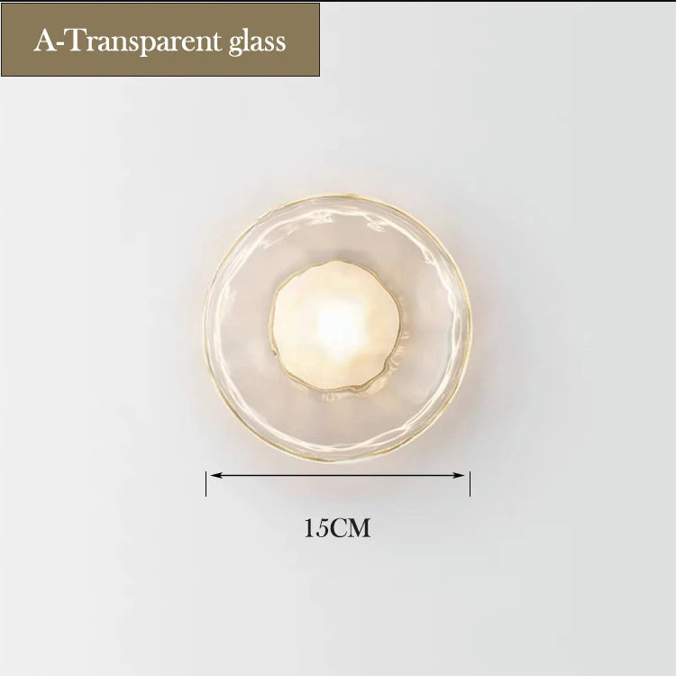 applique murale moderne en verre led minimaliste pour décoration intérieure