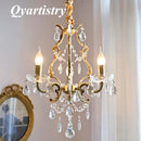 lustre rétro élégant avec perles de cristal loft décor