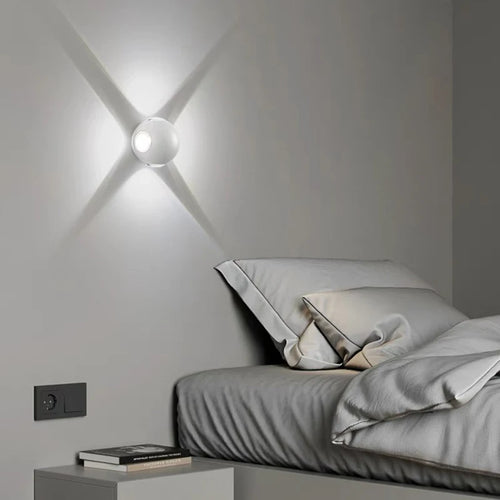 Hémisphère quatre côtés applique murale haut vers le bas Led 4W chevet couloir décor à la maison fond applique balcon jardin extérieur applique murale - vue 4 sur 10