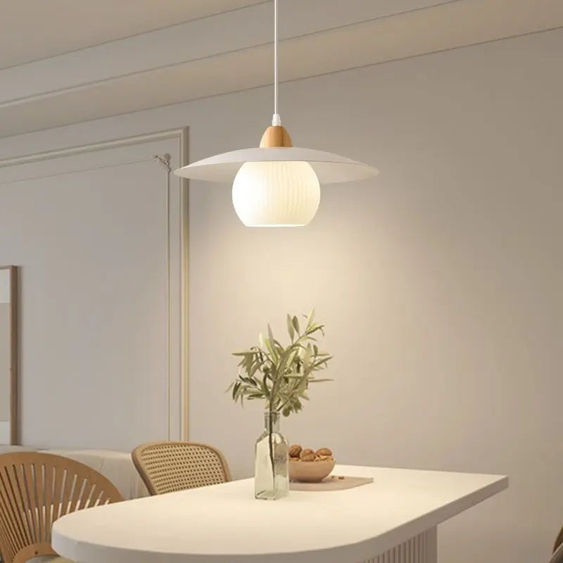 suspension nordiques led en bois massif pour restaurant - vue 3 sur 30