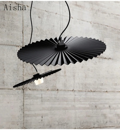 suspension art nordique plissée pour café restaurant et magasin - vue 3 sur 8