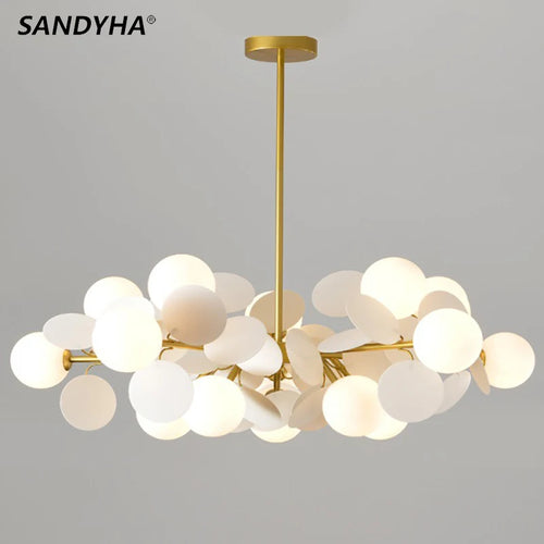sandyha lustre moderne en verre coloré design créatif pour hôtel - vue 2 sur 24