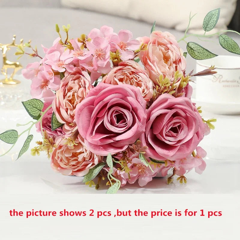 bouquet de fleurs artificielles pour décoration intérieure élégante - vue 8 sur 12