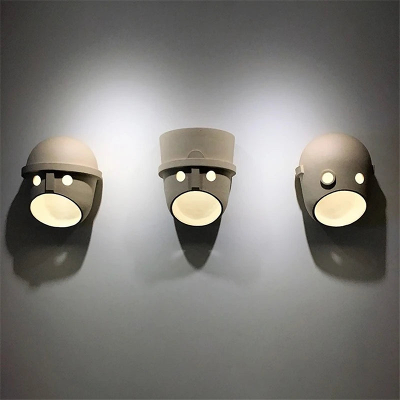 applique murale en résine avec éclairage décoratif créatif nordique - vue 2 sur 10