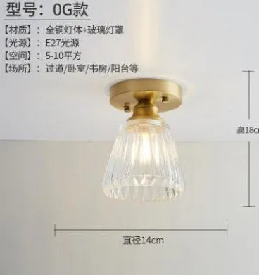 plafonnier led nordique vintage en verre pour intérieur moderne - vue 7 sur 18