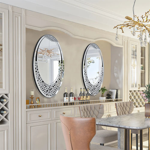 miroir décoratif ovale en forme de larme pour intérieur - vue 5 sur 6
