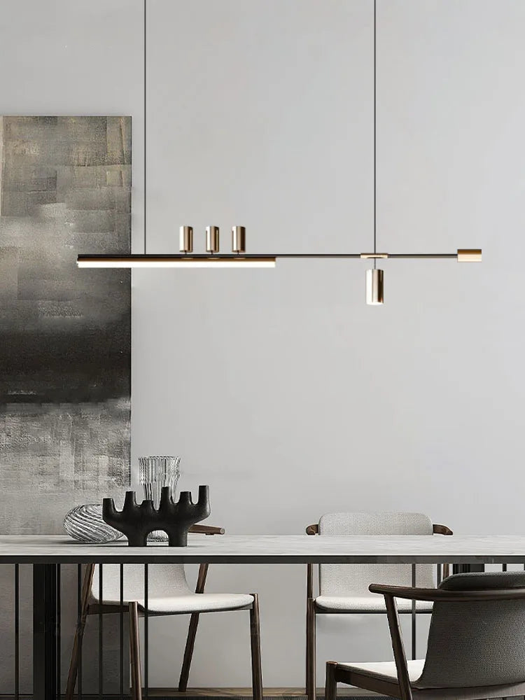 lustre minimaliste en métal pour éclairage moderne chic - vue 4 sur 11
