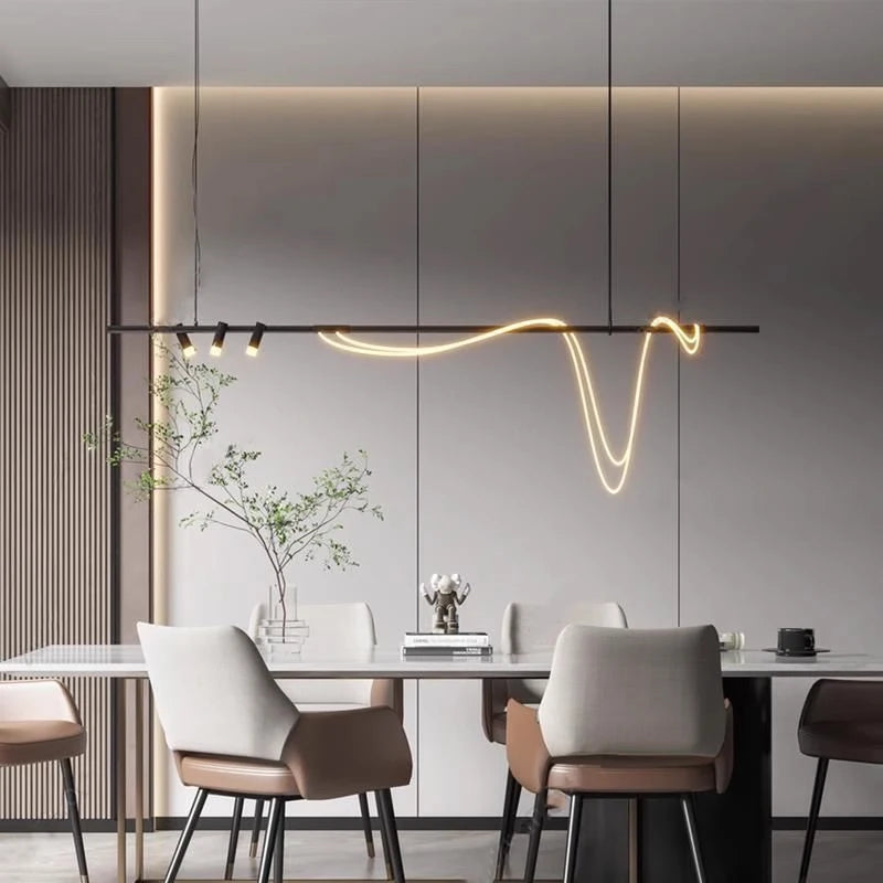 suspension led moderne pour intérieur long et simple - vue 4 sur 8