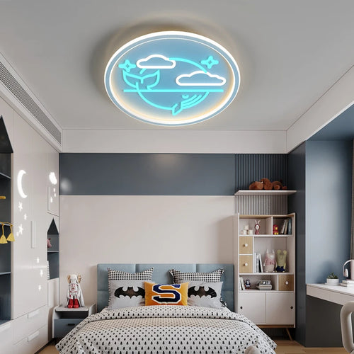 plafonnier rond led pour un éclairage intérieur moderne et élégant - vue 4 sur 9