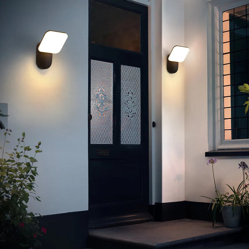 applique murale extérieure led moderne avec capteur étanche pour jardin - vue 4 sur 14