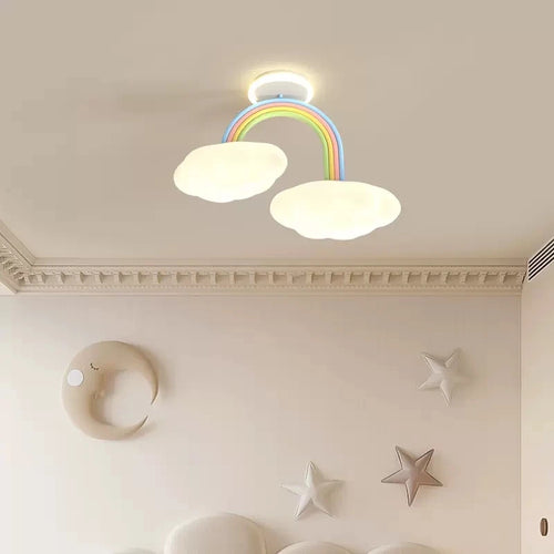plafonnier LED nuage arc-en-ciel pour chambre enfant - vue 6 sur 7