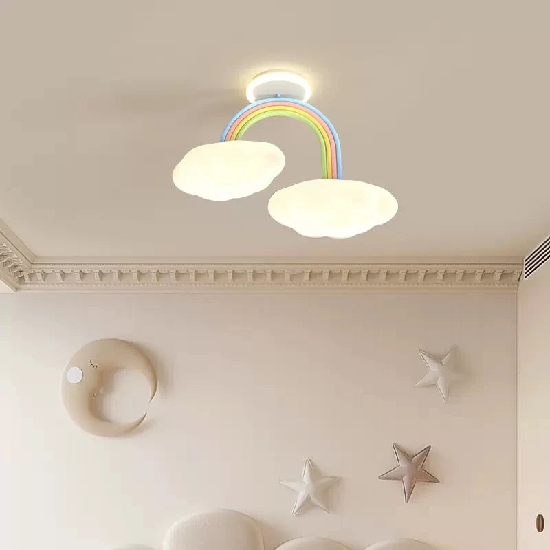 plafonnier LED nuage arc-en-ciel pour chambre enfant - vue 5 sur 7