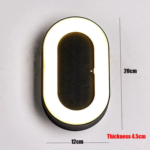 Round / Oval LED Moisture Proof Ceiling Lamp IP65 Waterproof Bathroom Outdoor Garden Yard Lamp, 12W/18W Modern Wall Lamp Light