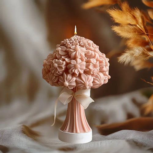 moule en silicone 3d bouquet de roses pour bougie - vue 5 sur 18