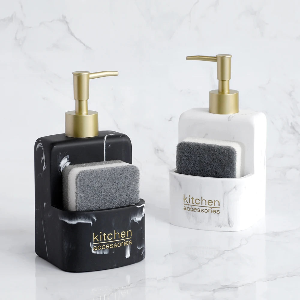 distributeur de savon liquide avec rangement pour accessoires de cuisine - vue 1 sur 14