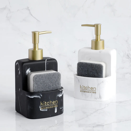 distributeur de savon liquide avec rangement pour accessoires de cuisine - vue 2 sur 14